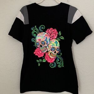 Biker Closing Women’s Embellished T-Shirt Size 2XL